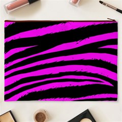 Pink Zebra Cosmetic Bag (XXXL) from ArtsNow.com Back