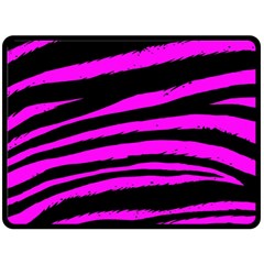 Pink Zebra Double Sided Fleece Blanket (Large) from ArtsNow.com 80 x60  Blanket Front