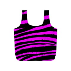 Pink Zebra Full Print Recycle Bag (S) from ArtsNow.com Front