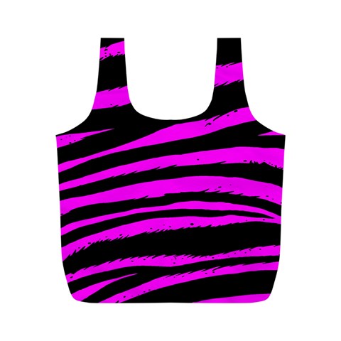 Pink Zebra Full Print Recycle Bag (M) from ArtsNow.com Front