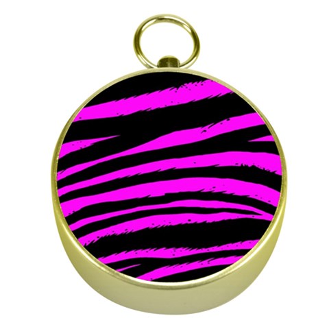 Pink Zebra Gold Compass from ArtsNow.com Front