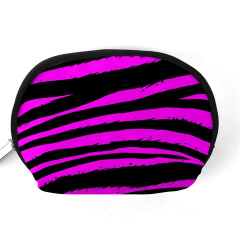 Pink Zebra Accessory Pouch (Medium) from ArtsNow.com Back