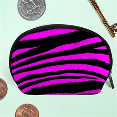 Pink Zebra Accessory Pouch (Large) from ArtsNow.com Front