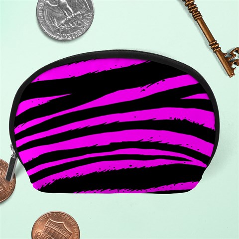 Pink Zebra Accessory Pouch (Large) from ArtsNow.com Back