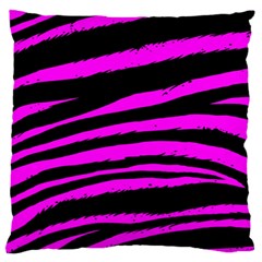 Pink Zebra Large Flano Cushion Case (Two Sides) from ArtsNow.com Front