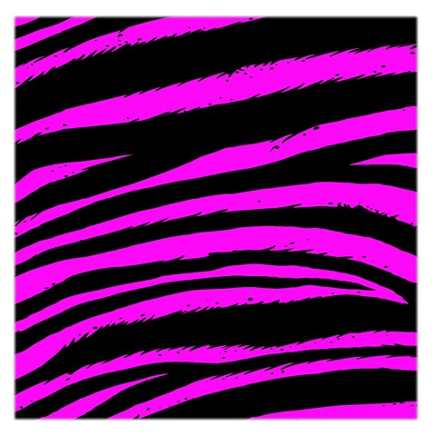 Pink Zebra Large Satin Scarf (Square) from ArtsNow.com Front