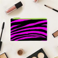 Pink Zebra Cosmetic Bag (XS) from ArtsNow.com Front