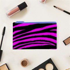 Pink Zebra Cosmetic Bag (XS) from ArtsNow.com Front