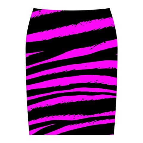 Pink Zebra Midi Wrap Pencil Skirt from ArtsNow.com Back