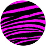 Pink Zebra Wooden Puzzle Round