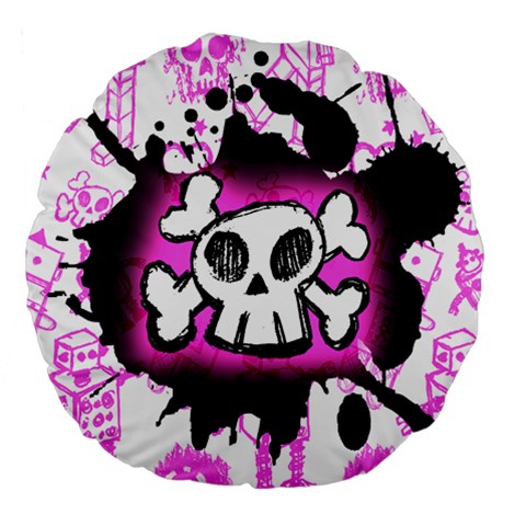 Cartoon Skull Large 18  Premium Round Cushion  from ArtsNow.com Back