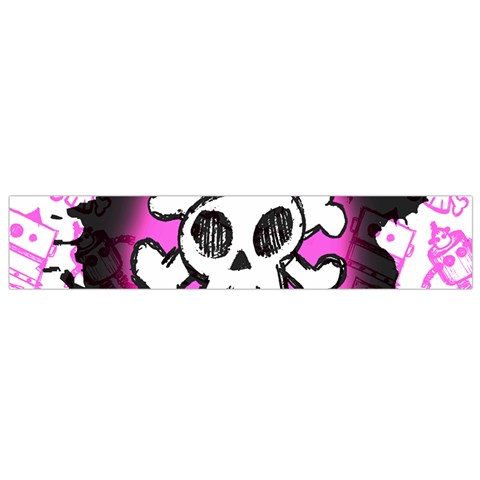 Cartoon Skull Small Flano Scarf from ArtsNow.com Back