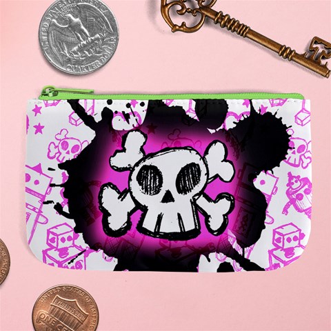 Cartoon Skull Large Coin Purse from ArtsNow.com Front