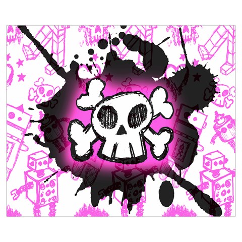 Cartoon Skull Zipper Medium Tote Bag from ArtsNow.com Back