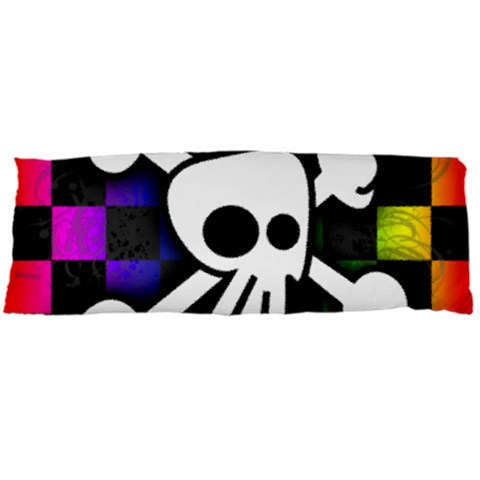 Checker Rainbow Skull Body Pillow Case Dakimakura (Two Sides) from ArtsNow.com Back