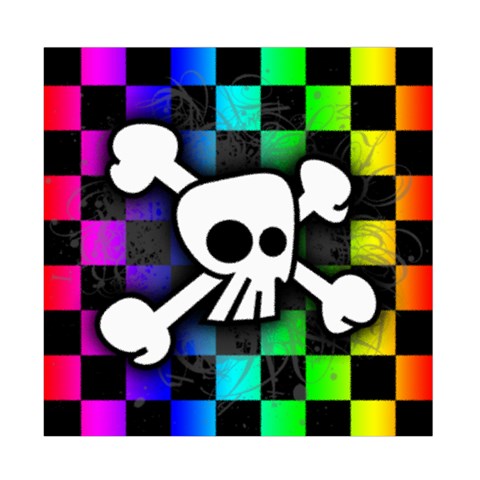 Checker Rainbow Skull Duvet Cover Double Side (Full/ Double Size) from ArtsNow.com Back