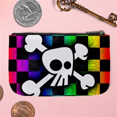 Checker Rainbow Skull Large Coin Purse from ArtsNow.com Back