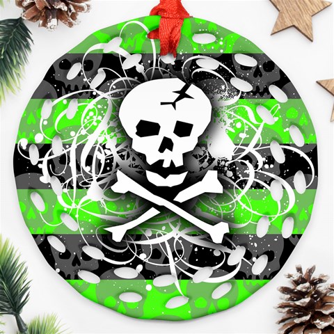 Deathrock Skull Ornament (Round Filigree) from ArtsNow.com Front