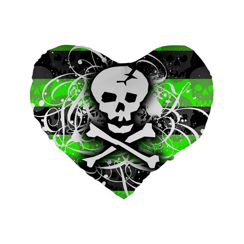 Deathrock Skull Standard 16  Premium Heart Shape Cushion  from ArtsNow.com Front