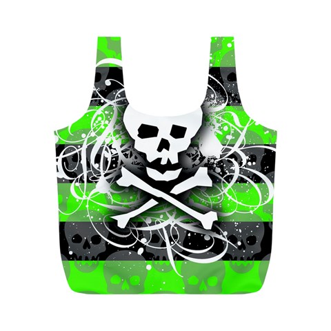 Deathrock Skull Full Print Recycle Bag (M) from ArtsNow.com Back