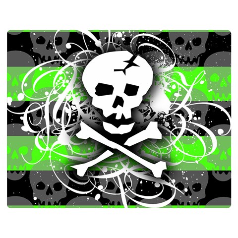 Deathrock Skull Double Sided Flano Blanket (Medium) from ArtsNow.com 60 x50  Blanket Front