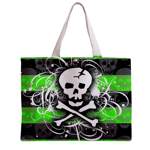 Deathrock Skull Zipper Mini Tote Bag from ArtsNow.com Back