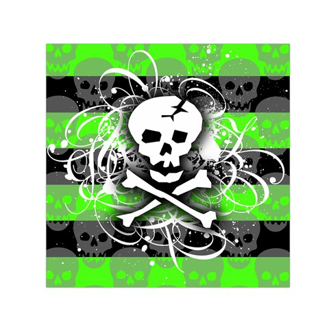 Deathrock Skull Small Satin Scarf (Square) from ArtsNow.com Front