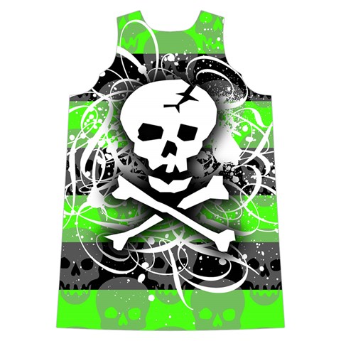 Deathrock Skull Shoulder Cutout Velvet One Piece from ArtsNow.com Back