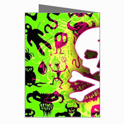 Deathrock Skull & Crossbones Greeting Card from ArtsNow.com Right