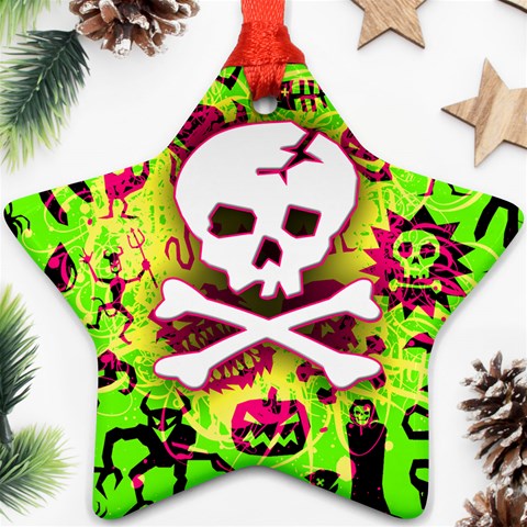 Deathrock Skull & Crossbones Star Ornament (Two Sides) from ArtsNow.com Back