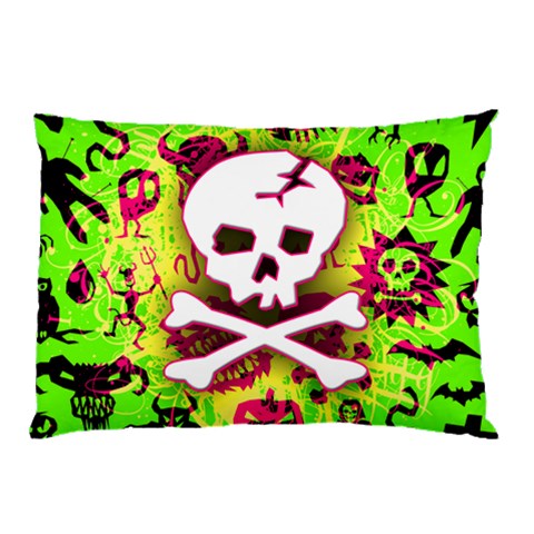 Deathrock Skull & Crossbones Pillow Case (Two Sides) from ArtsNow.com Front