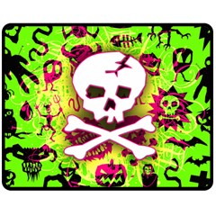 Deathrock Skull & Crossbones Double Sided Fleece Blanket (Medium) from ArtsNow.com 58.8 x47.4  Blanket Front