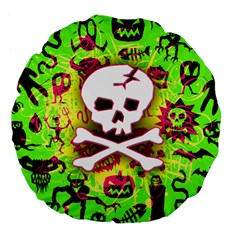 Deathrock Skull & Crossbones Large 18  Premium Flano Round Cushion  from ArtsNow.com Front