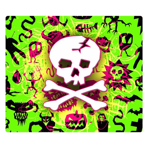 Deathrock Skull & Crossbones Double Sided Flano Blanket (Small) from ArtsNow.com 50 x40  Blanket Back