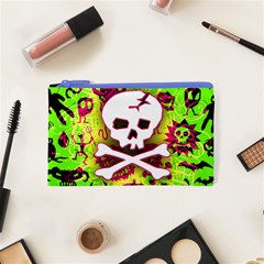 Deathrock Skull & Crossbones Cosmetic Bag (XS) from ArtsNow.com Front