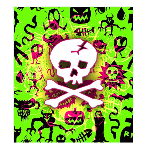 Deathrock Skull & Crossbones Duvet Cover Double Side (King Size) from ArtsNow.com Back