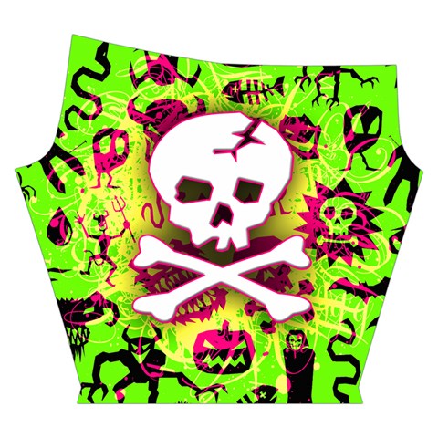 Deathrock Skull & Crossbones Yoga Cropped Leggings from ArtsNow.com Right