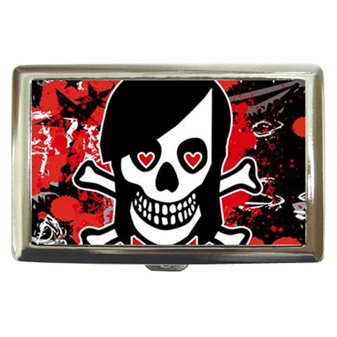 Emo Girl Skull Cigarette Money Case from ArtsNow.com Front