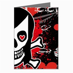 Emo Girl Skull Greeting Card from ArtsNow.com Left