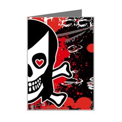 Emo Girl Skull Mini Greeting Card from ArtsNow.com Left