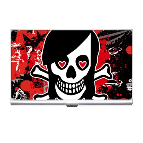 Emo Girl Skull Business Card Holder from ArtsNow.com Front