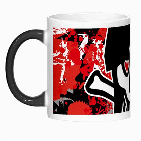 Emo Girl Skull Morph Mug from ArtsNow.com Left