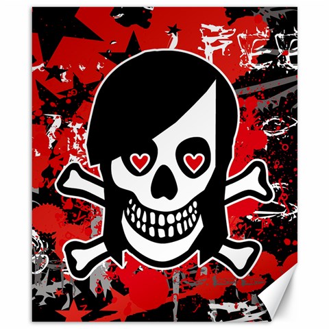 Emo Girl Skull Canvas 8  x 10  from ArtsNow.com 8.15 x9.66  Canvas - 1