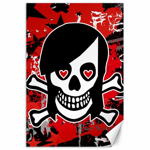 Emo Girl Skull Canvas 20  x 30  from ArtsNow.com 19.62 x28.9  Canvas - 1