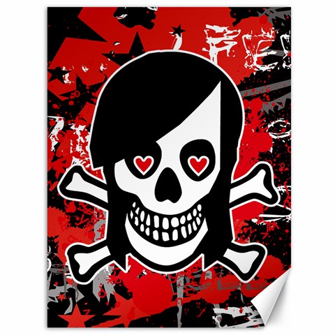 Emo Girl Skull Canvas 36  x 48  from ArtsNow.com 35.26 x46.15  Canvas - 1