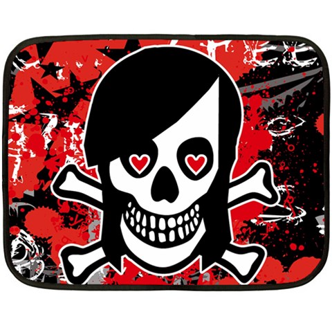 Emo Girl Skull Fleece Blanket (Mini) from ArtsNow.com 35 x27  Blanket