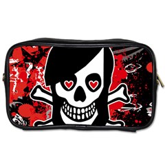 Emo Girl Skull Toiletries Bag (Two Sides) from ArtsNow.com Front