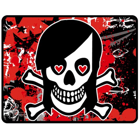 Emo Girl Skull Fleece Blanket (Medium) from ArtsNow.com 60 x50  Blanket Front