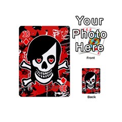 Emo Girl Skull Playing Cards 54 Designs (Mini) from ArtsNow.com Front - Diamond10