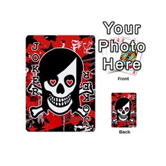 Emo Girl Skull Playing Cards 54 Designs (Mini) from ArtsNow.com Front - Joker1